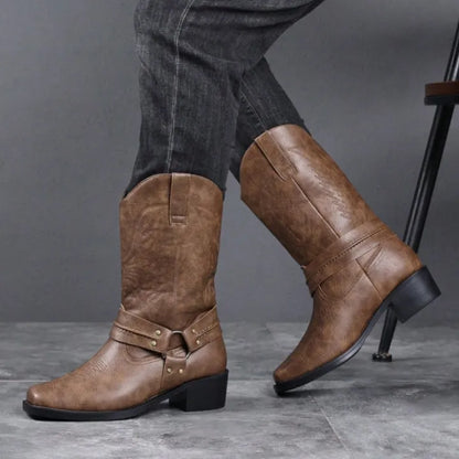 Men's Embossed Tall Boots