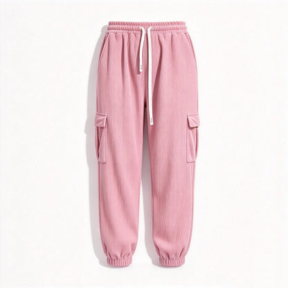 Women's Cargo Jogger Pants with Drawstring Waist