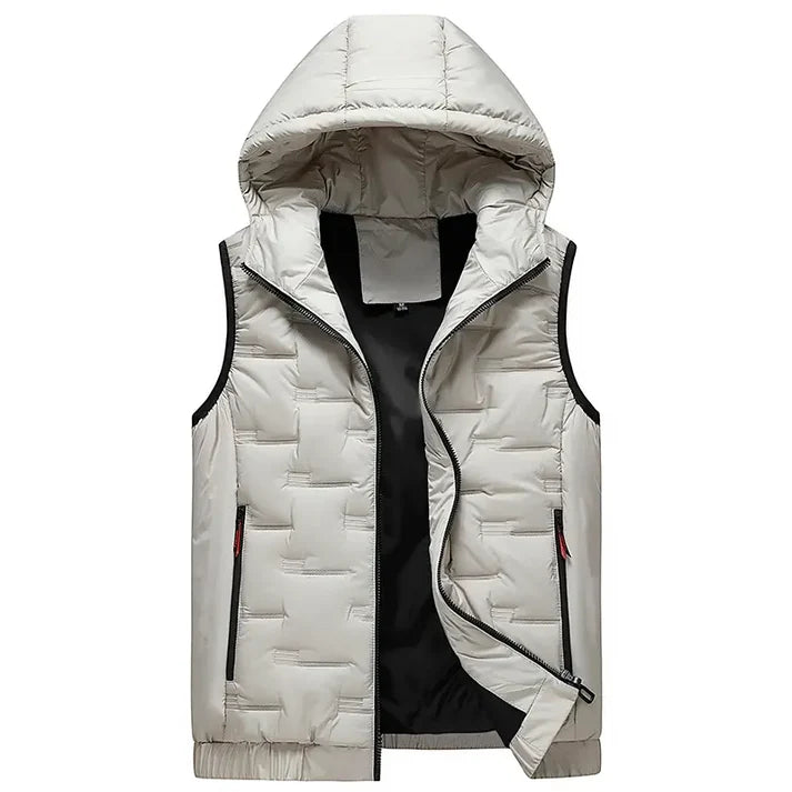 Men's Hooded Zip-Front Vest
