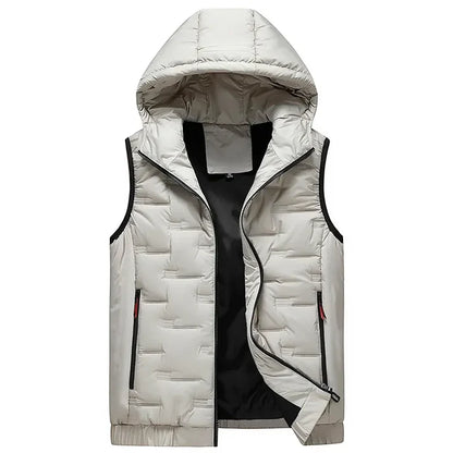 Men's Hooded Zip-Front Vest