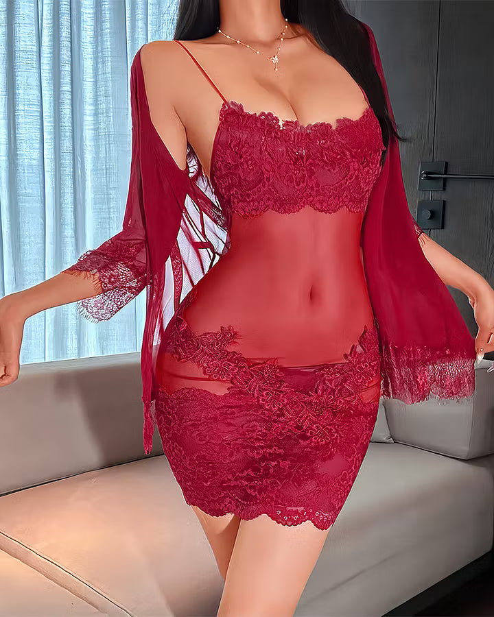Women's Lace Pajama Set