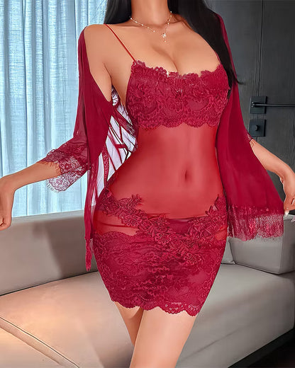 Women's Lace Pajama Set