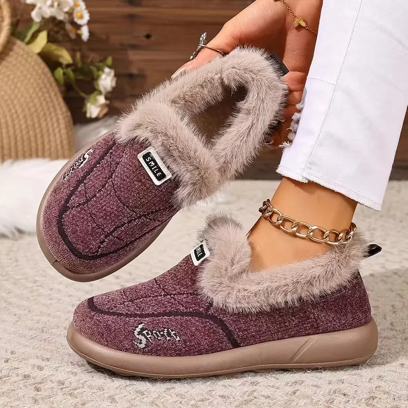 Women’s Fuzzy Slip-On Shoes