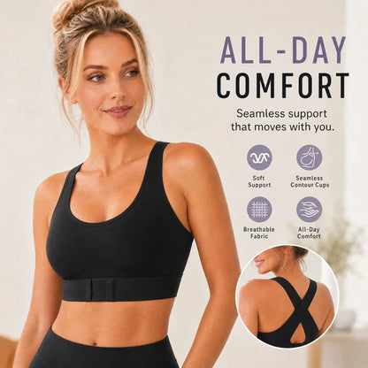 Women’s Cross-Back Front-Closure Wireless Bra