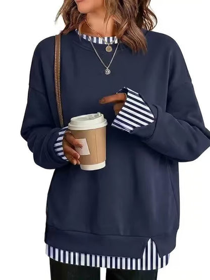 Women’s Layered Look Relaxed Sweatshirt
