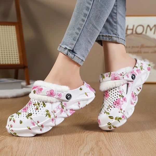 Women’s Floral Cozy Lined Clogs