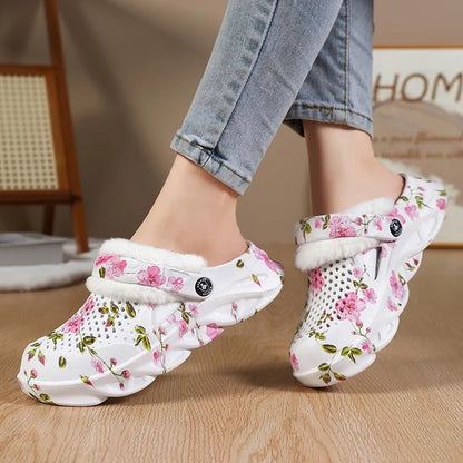 Women’s Floral Cozy Lined Clogs