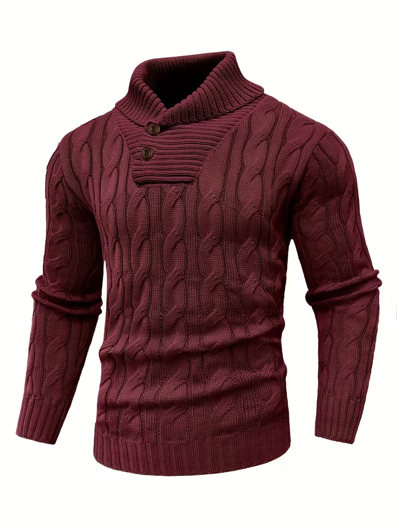 Men’s Ribbed Knit Business Sweater