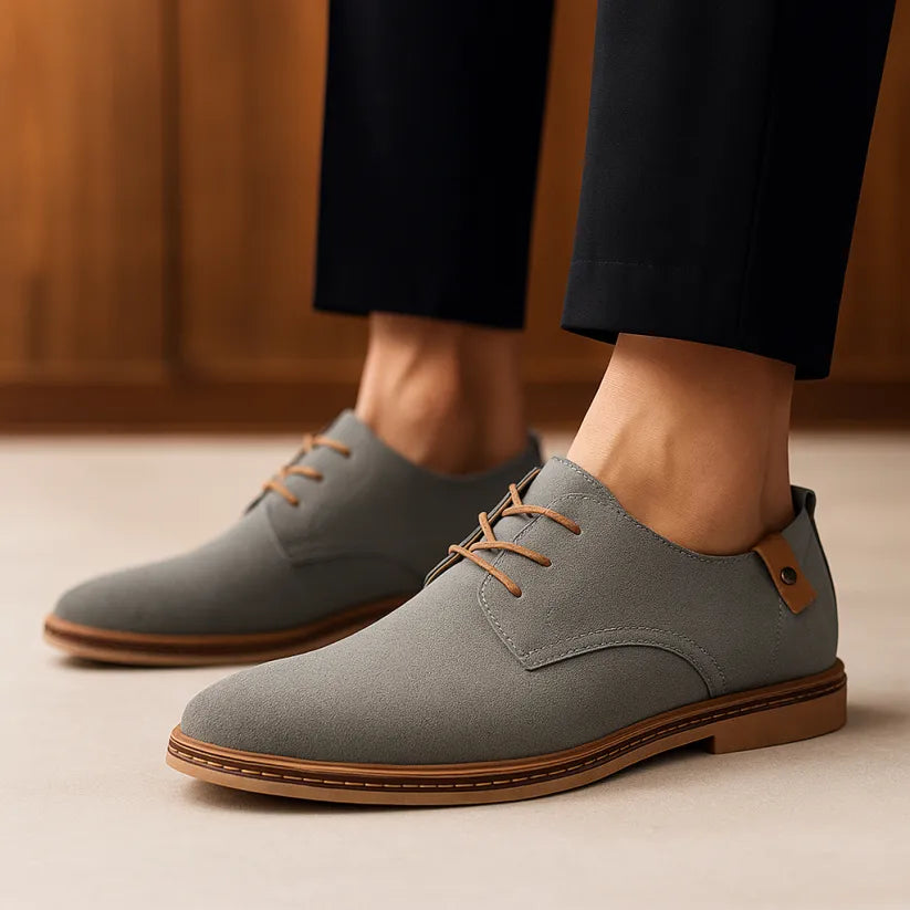 Men's Lace-Up Panel Detail Dress Shoes