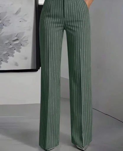 Women’s Vertical Stripe Wide-Leg Pants