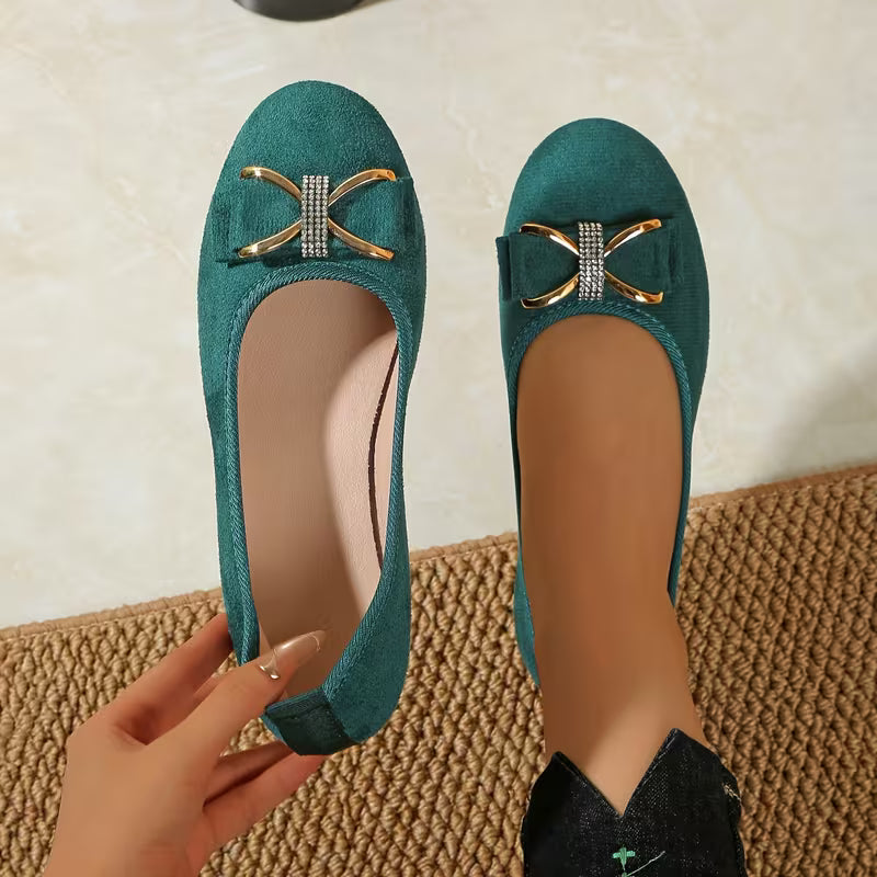 Women's Bow Accent Ballet Flats