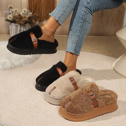 Women's Buckle Slip-On Slippers