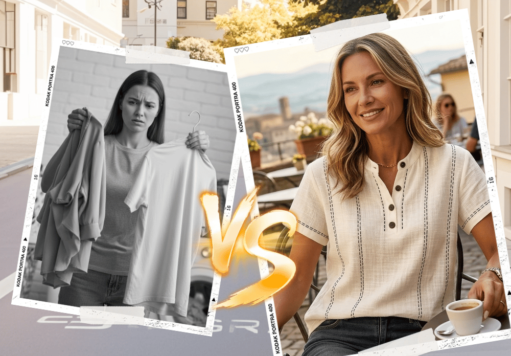 Casual Button V-Neck Blouse