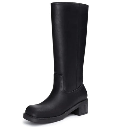 Women's Knee-High Block Heel Boots