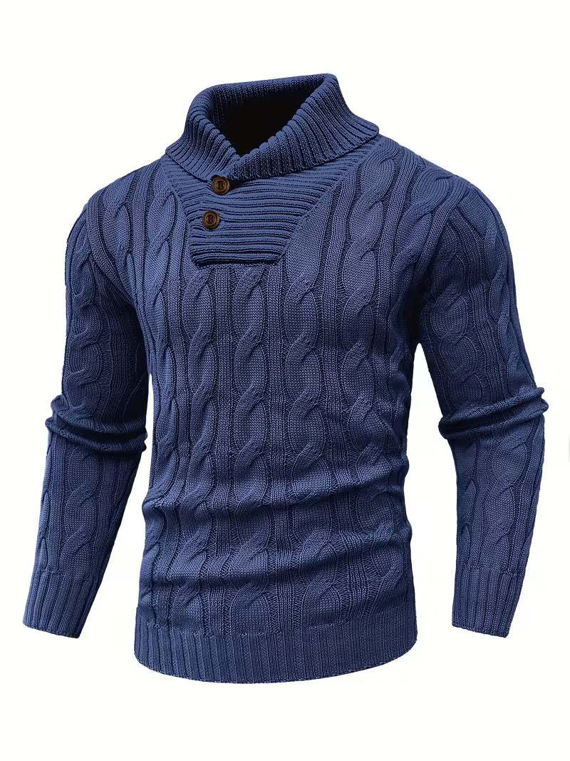 Men’s Ribbed Knit Business Sweater
