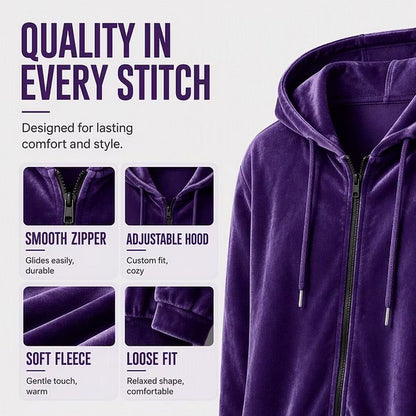 Women's Hooded Zip-Front Jacket