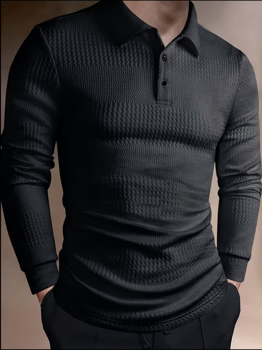 Men’s Textured Long-Sleeve Shirt