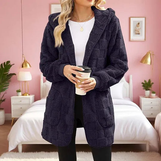 Women's Hooded Textured Cardigan