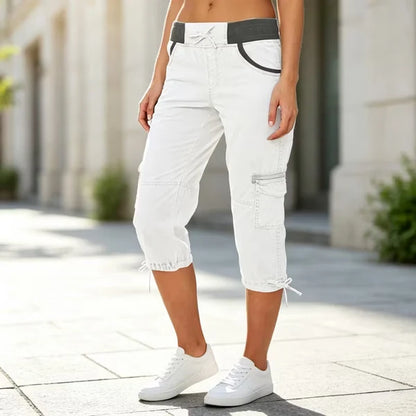 Women’s High-Waisted Cargo Capri Pants