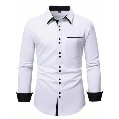 Men’s Contrast-Detail Button Shirt