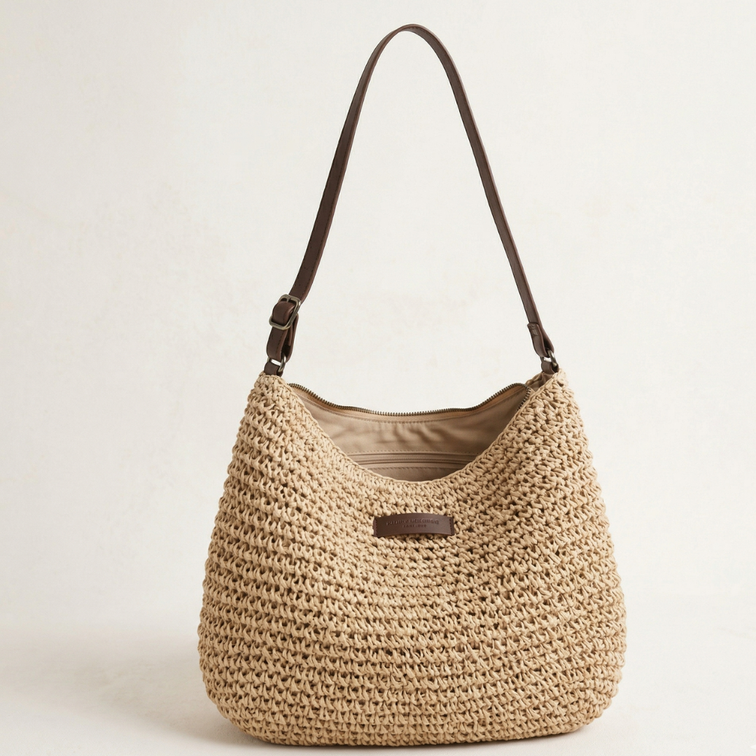Woven Straw Shoulder Bag