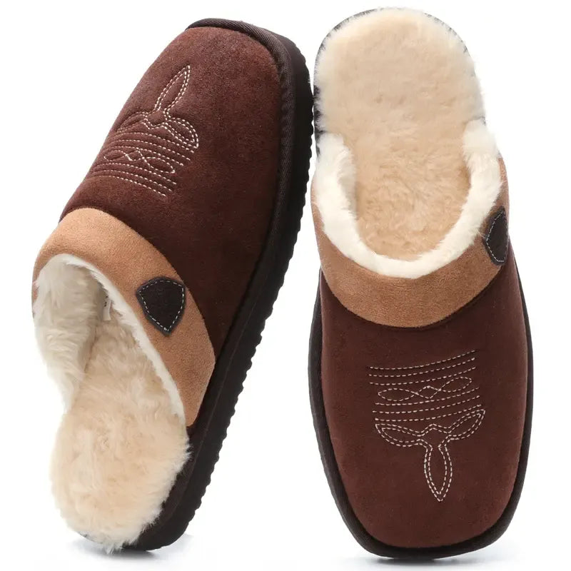 Unisex Embroidered Mule Slippers