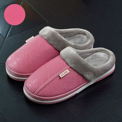 Unisex Plush Lined Slip-On Slippers