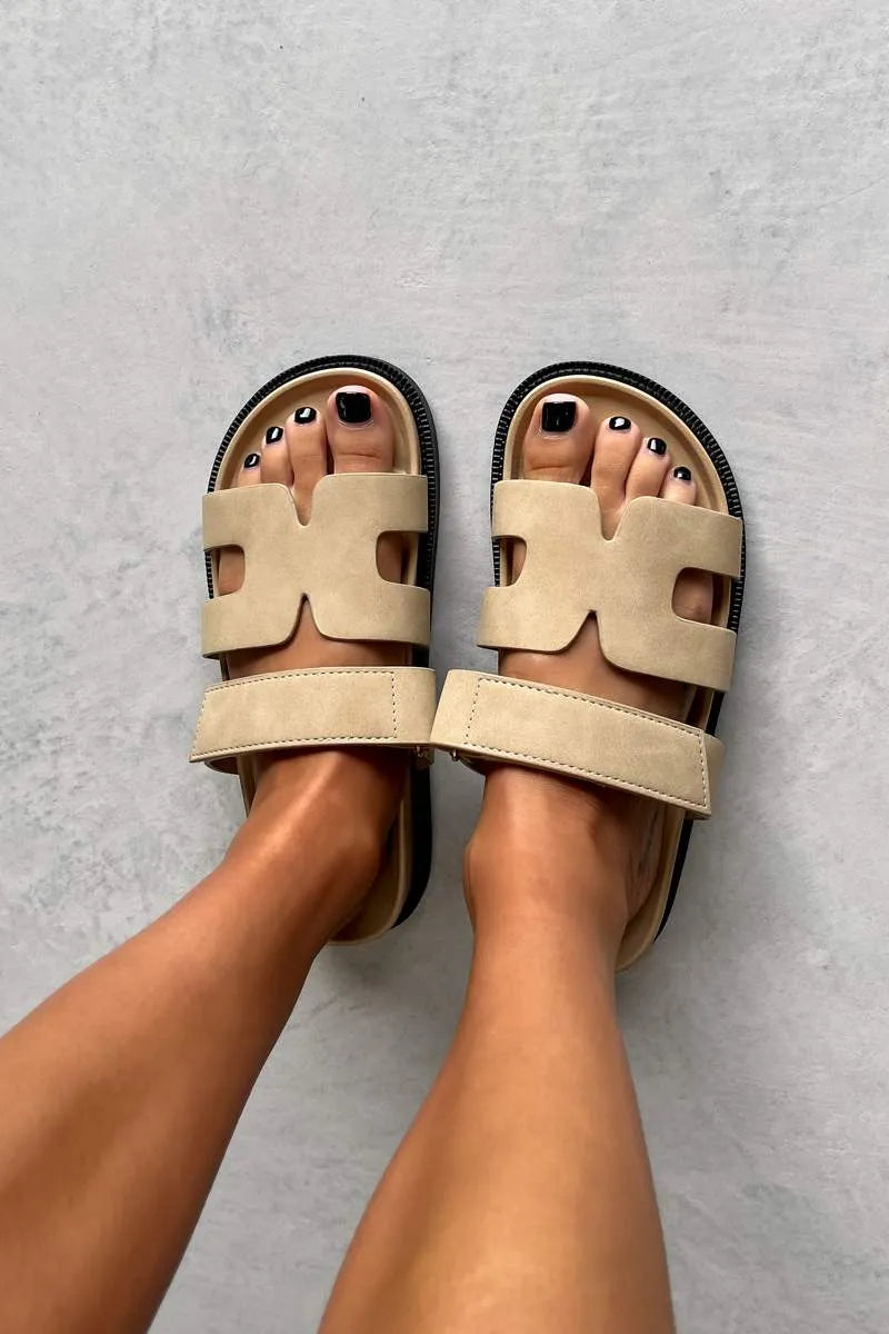 Women's Double Strap Slide Sandals