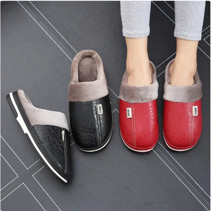 Unisex Plush Lined Slip-On Slippers