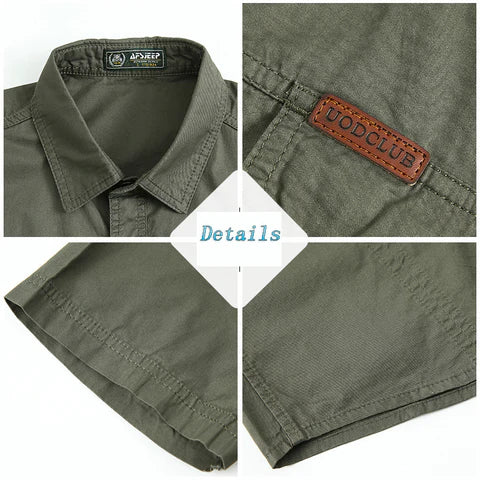 Men's Short Sleeve Utility Button-Up Shirt
