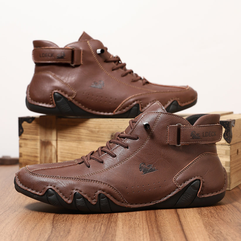 Men's High-Top Lace-Up Casual Sneakers