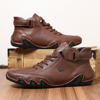 Men's High-Top Lace-Up Casual Sneakers
