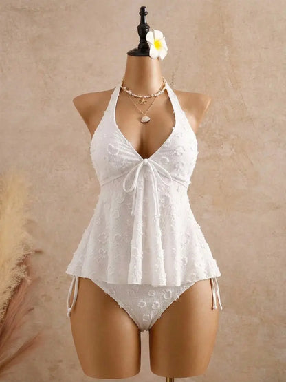 Women’s Halter Peplum Tankini Set