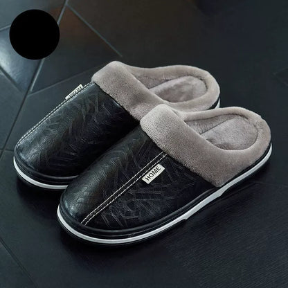 Unisex Plush Lined Slip-On Slippers