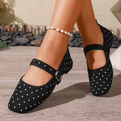 Women's Buckle Strap Pointed-Toe Flat Shoes