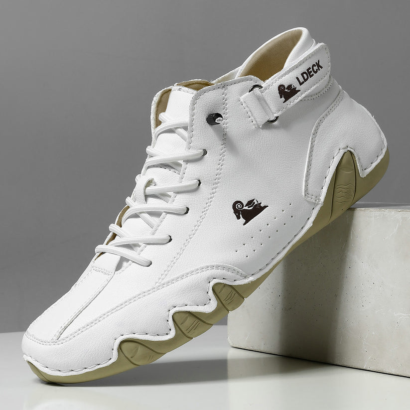 Men's High-Top Lace-Up Casual Sneakers