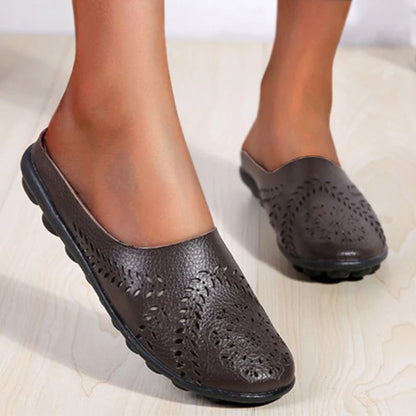 Women’s Floral Cutout Slip-On Mule Flats