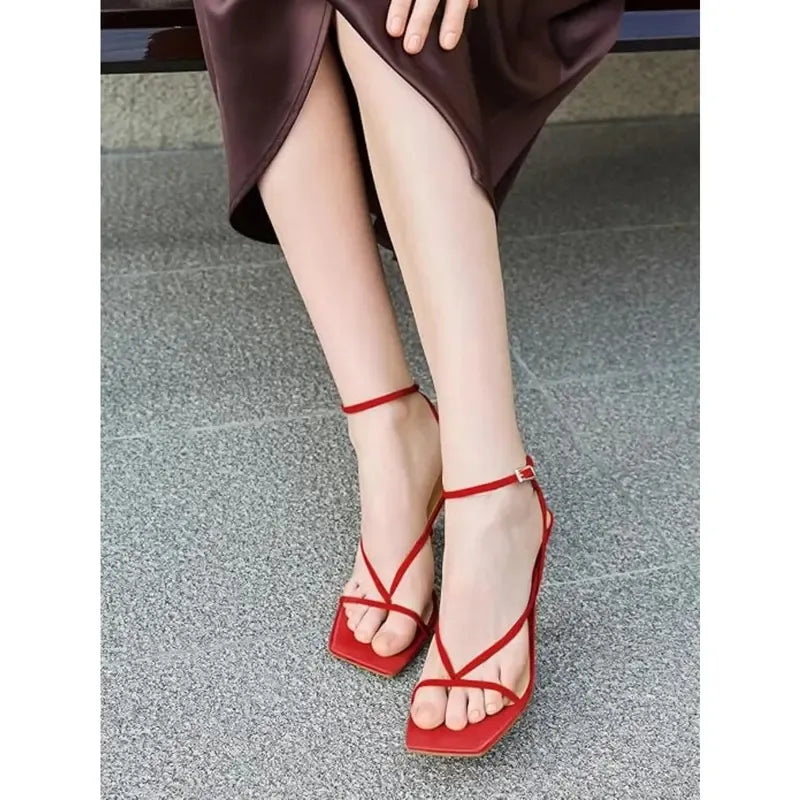 Women's Strappy Kitten Heel Sandals
