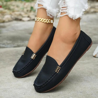Women’s Casual Metallic Accent Comfort Loafer Flats