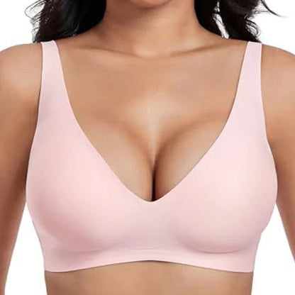 Women's Seamless Wireless V-Neck Bra
