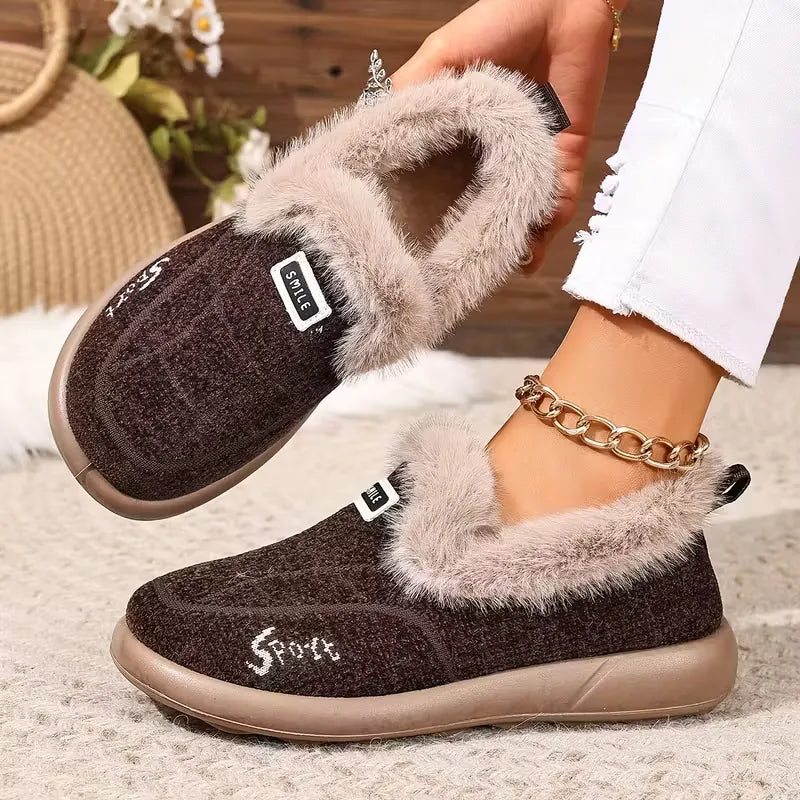 Women’s Fuzzy Slip-On Shoes