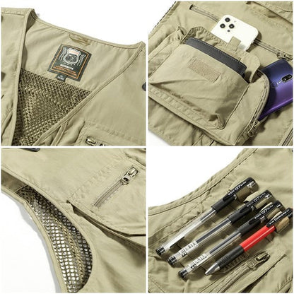 Men’s Lightweight Breathable Multi-Pocket Utility Vest