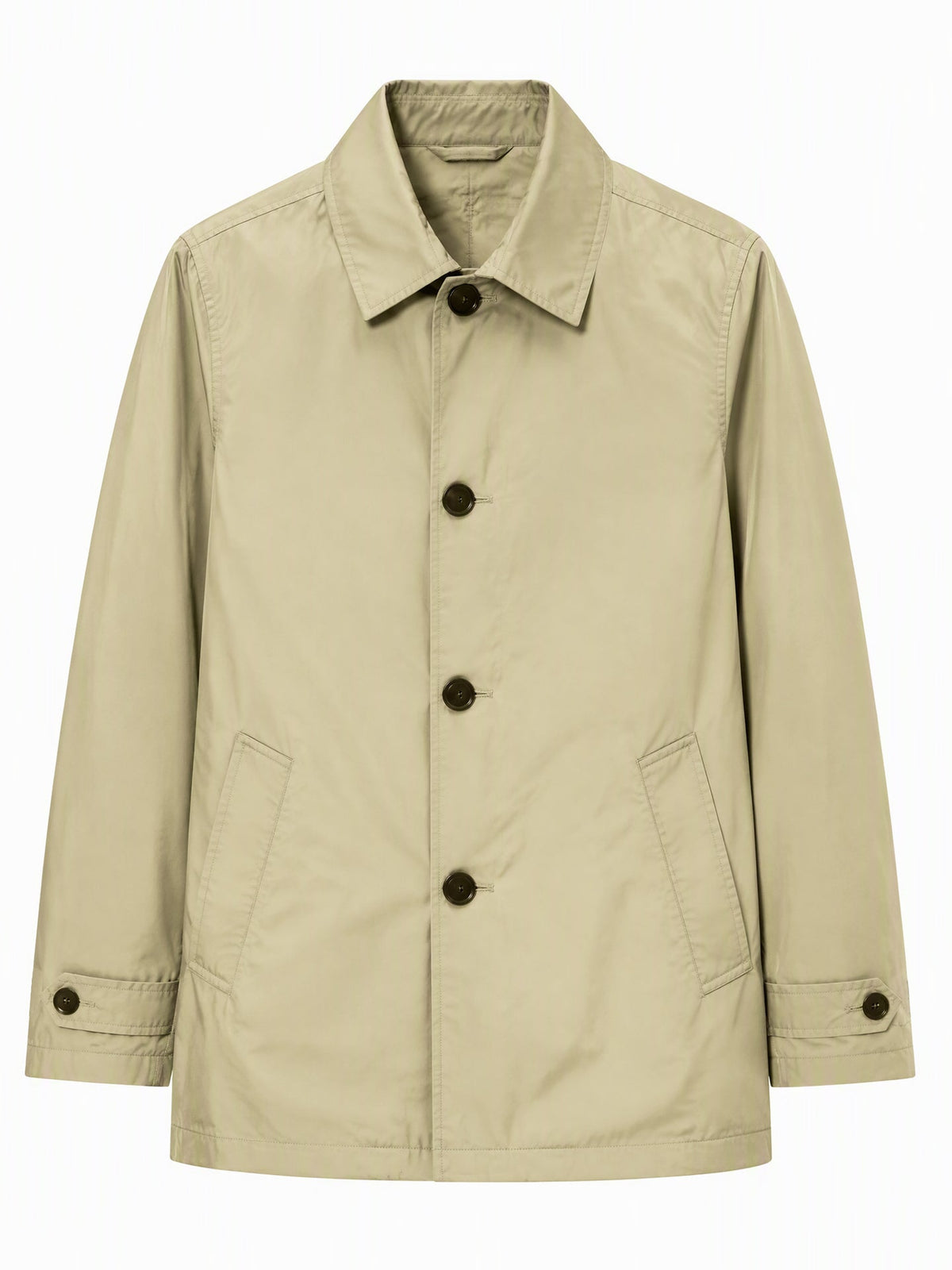 Men's Button-Front Collared Coat
