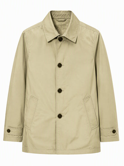 Men's Button-Front Collared Coat