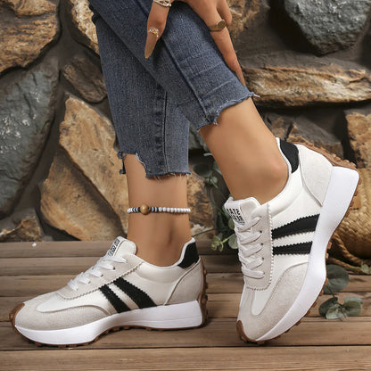 Women's Lace-Up Retro Low-Top Sneakers