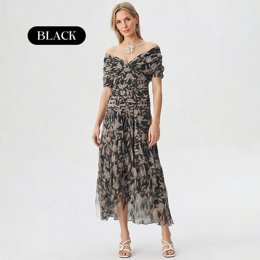 Women's Convertible Off-Shoulder Floral Maxi Dress