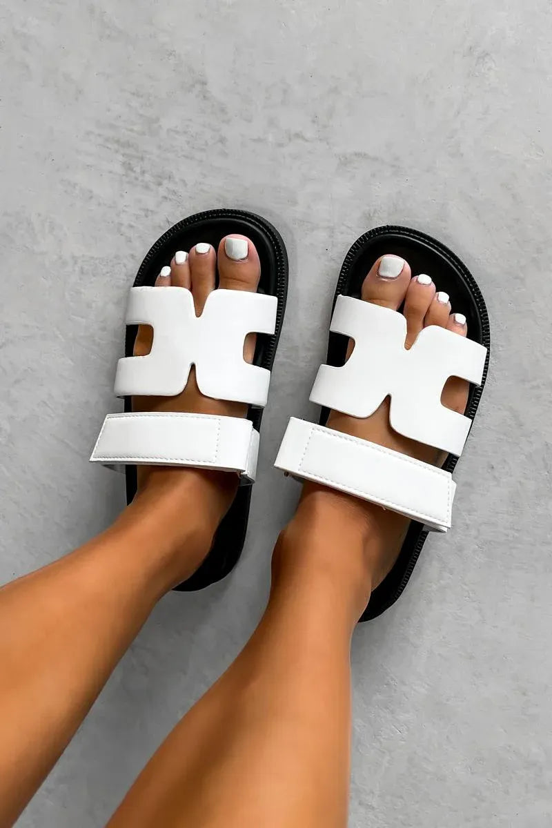 Women's Double Strap Slide Sandals