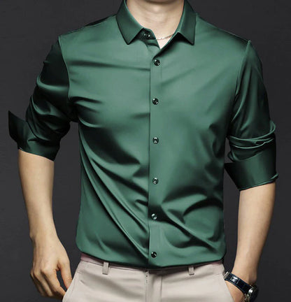 Men's Long Sleeve Button-Up Dress Shirt