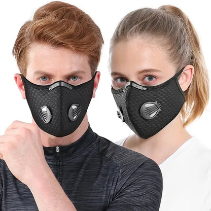 Unisex Reusable Dual-Valve Filter Face Mask