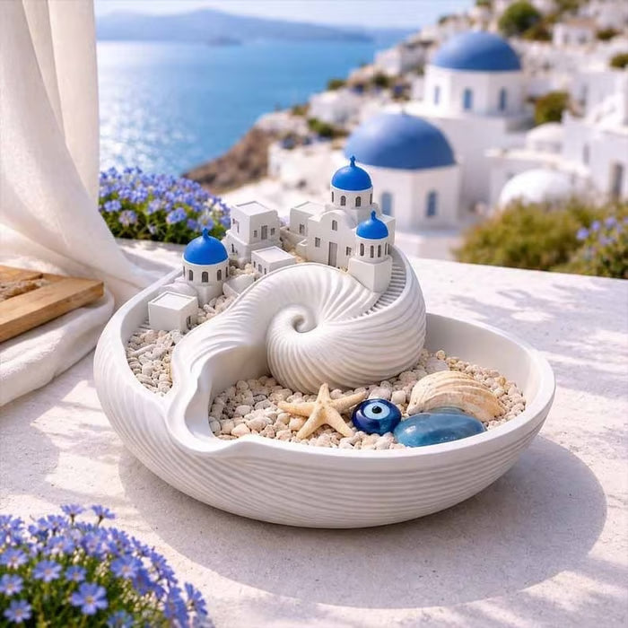 Santorini-Inspired Decorative Catchall Bowl